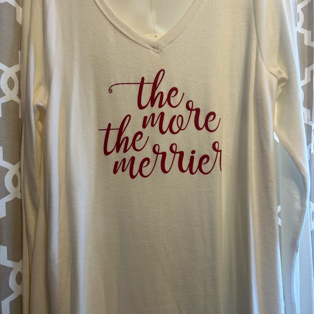 Motherhood Maternity “the more the merrier” shirt